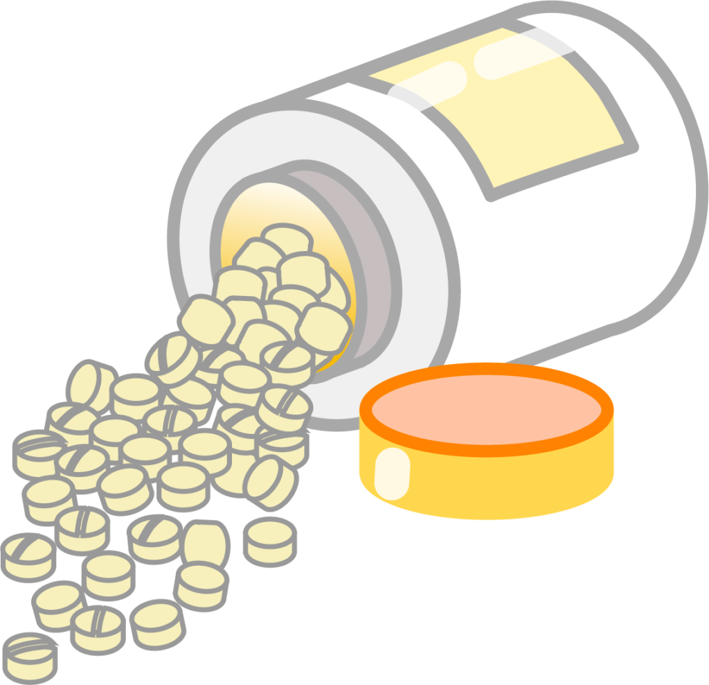 大量のサプリメント